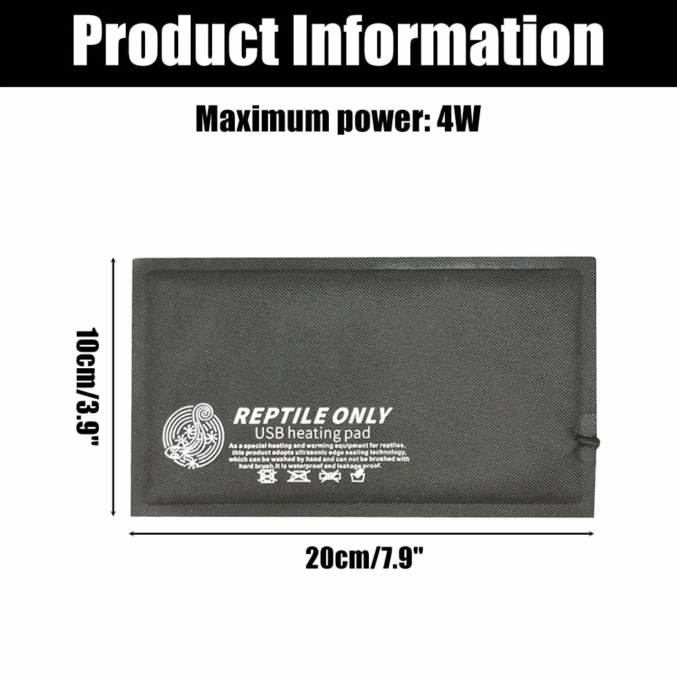 DONGKER Coussin Chauffant pour Reptile, Contrôle de Synchronisation USB Terrarium Chauffe-réservoir