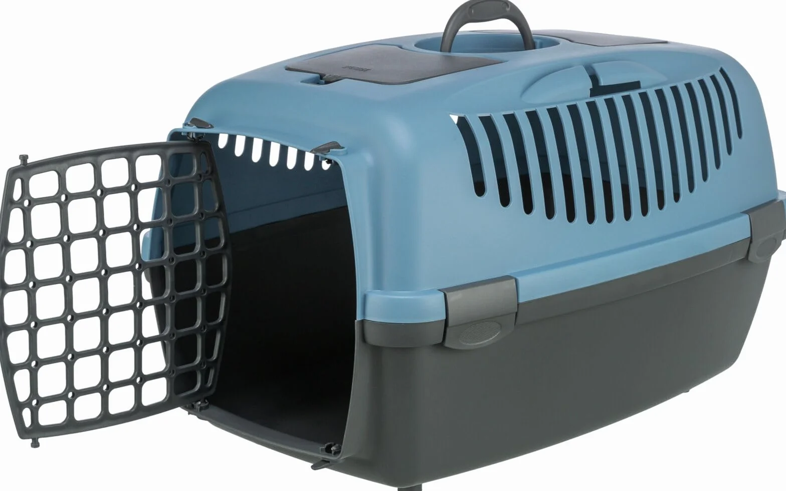 TRIXIE Box de transport Capri 3 S 40x38x61 cm gris foncé/bleu