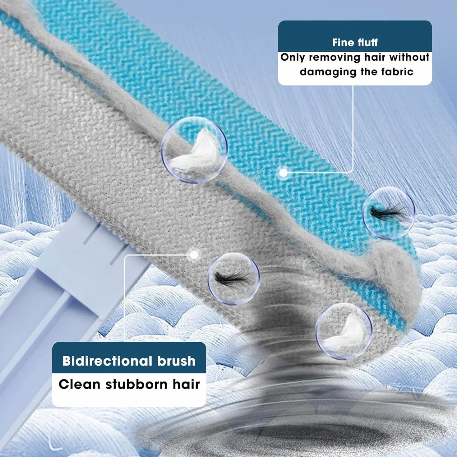 Brosse Anti Poils Chat Chien Animaux 4-en-1 Nettoyage Réutilisable Canapé Tapis Vêtements Literie