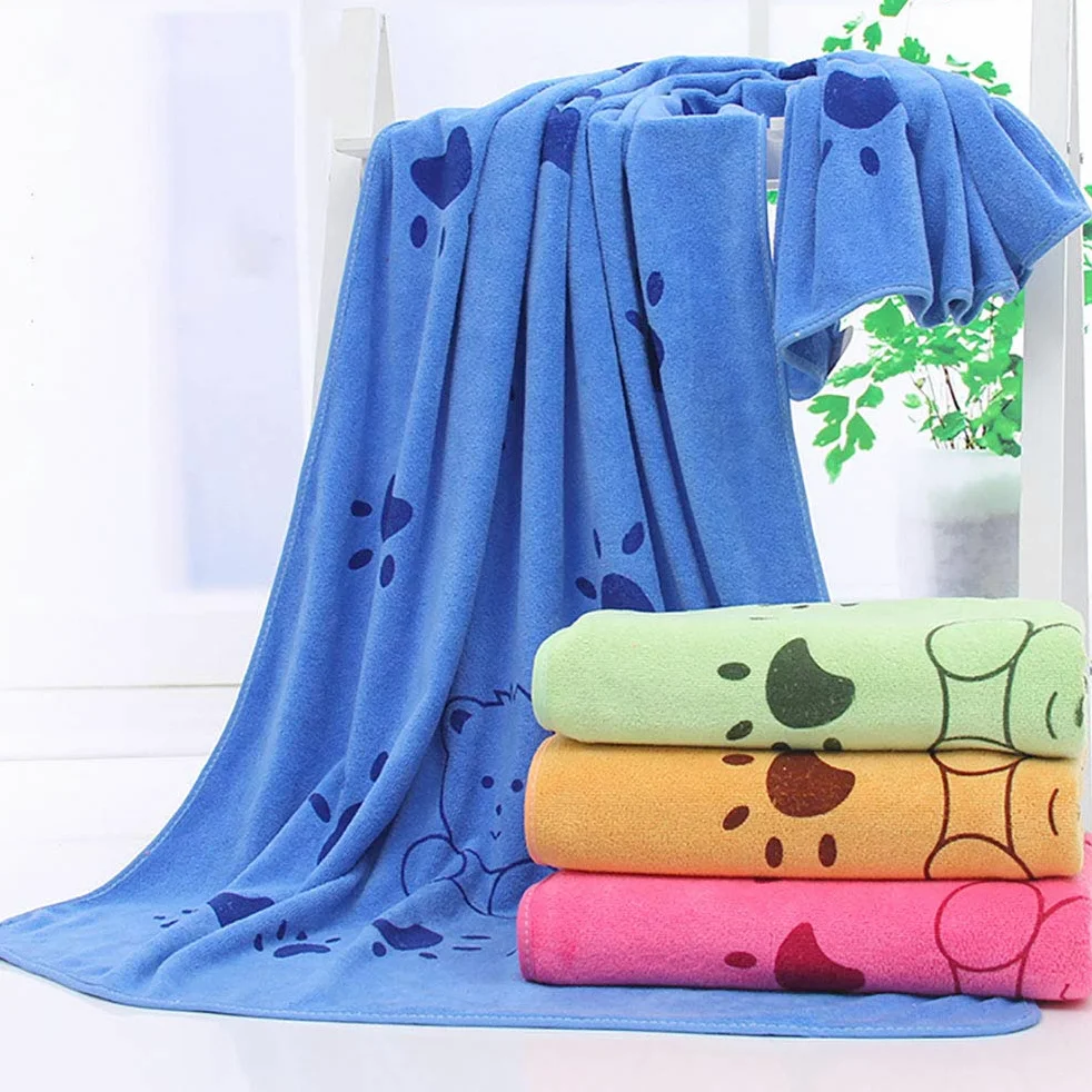 Serviette pour Chien Douche Serviette Chien Rapide Séchage Serviette de Chien Serviette de Bain pour Animaux de Compagnie Chien de Bain Cat