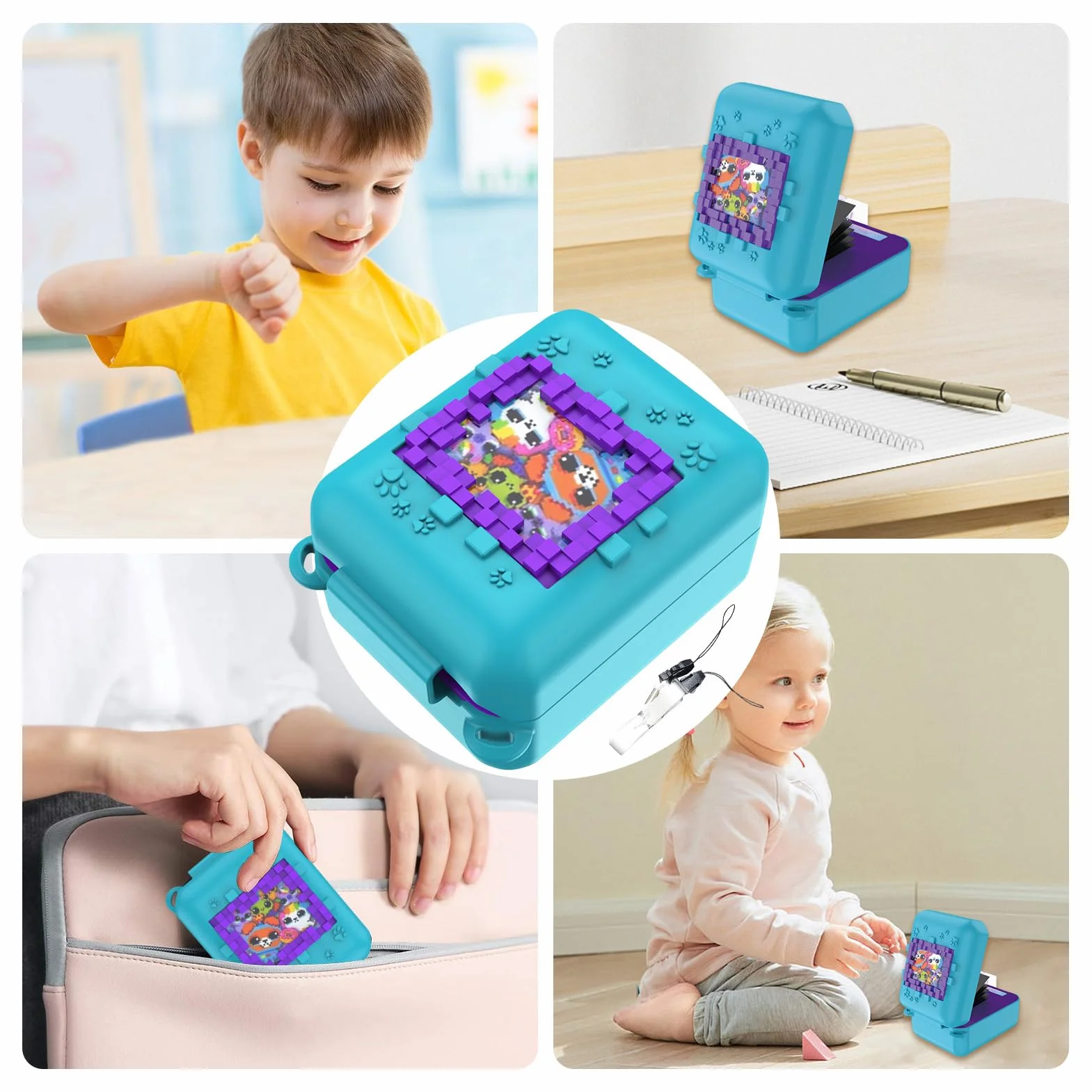 Étui portable en silicone pour animal de compagnie numérique Bitze-e - Housse de protection