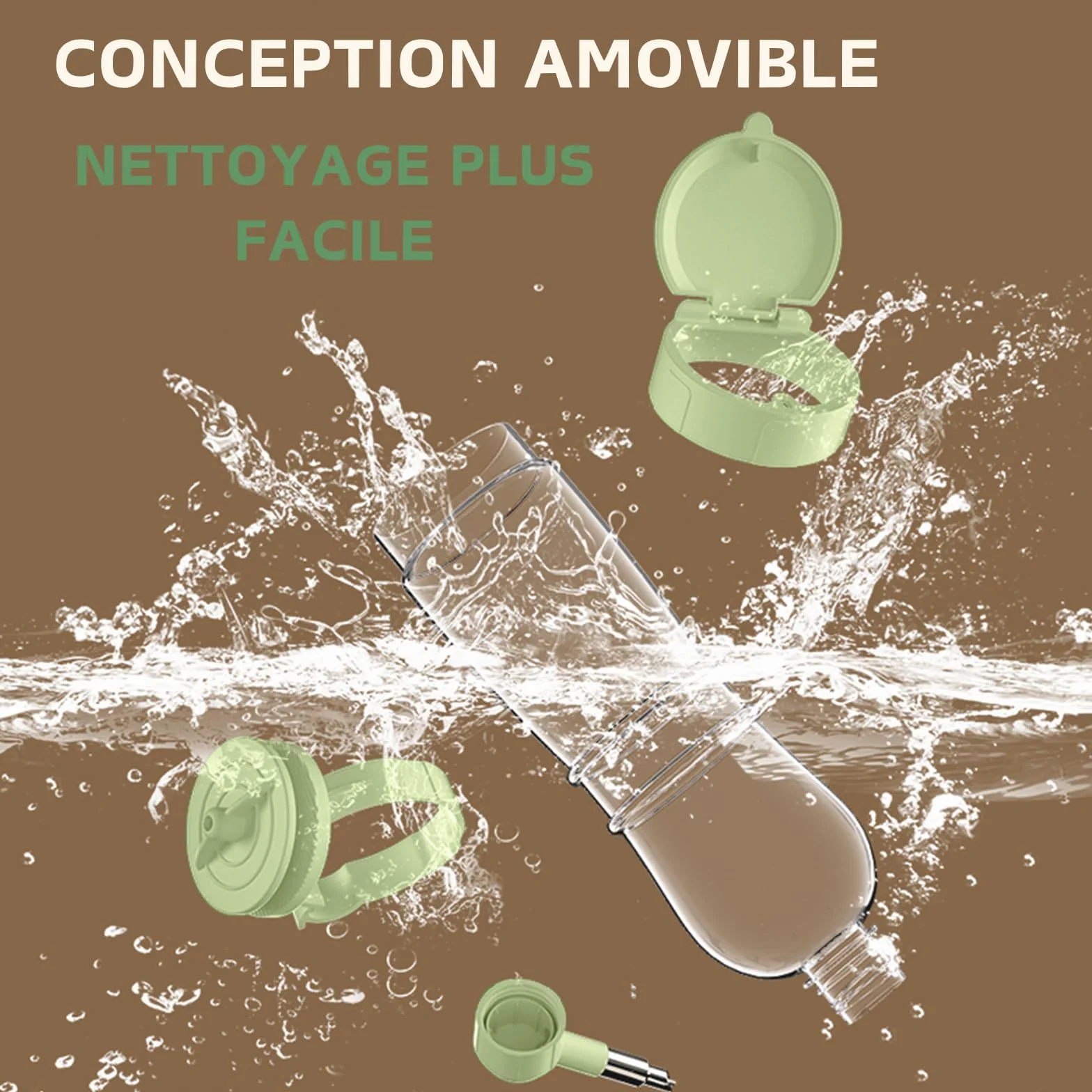 Mangeoire à Eau pour Oiseaux, Distributeur Automatique Cage, Bouteille Suspendre Perruche Canari Cockatiel Pinson Budgerigar Vert 240ml