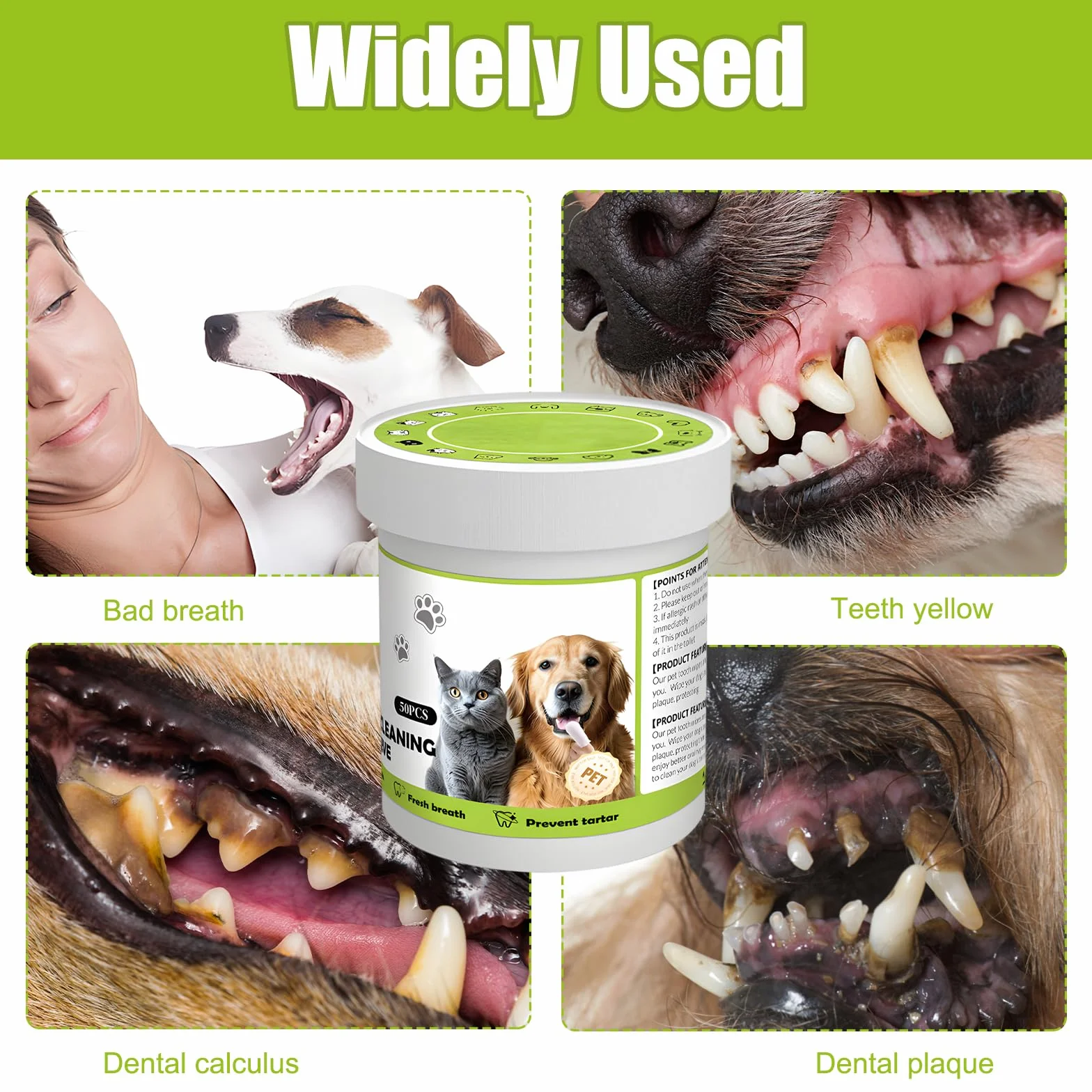 Lot de 100 protège-doigts jetables pour chiens et chats - Soins dentaires