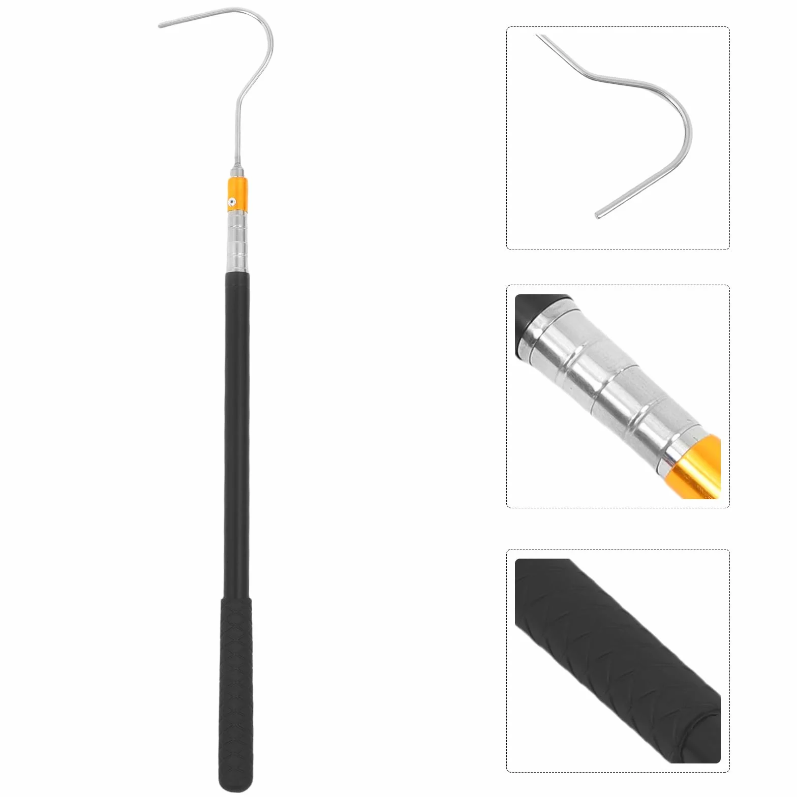 SHOWERORO Télescopique Crochet de Capture Serpent Acier Inoxydable 1,5 M Pliable