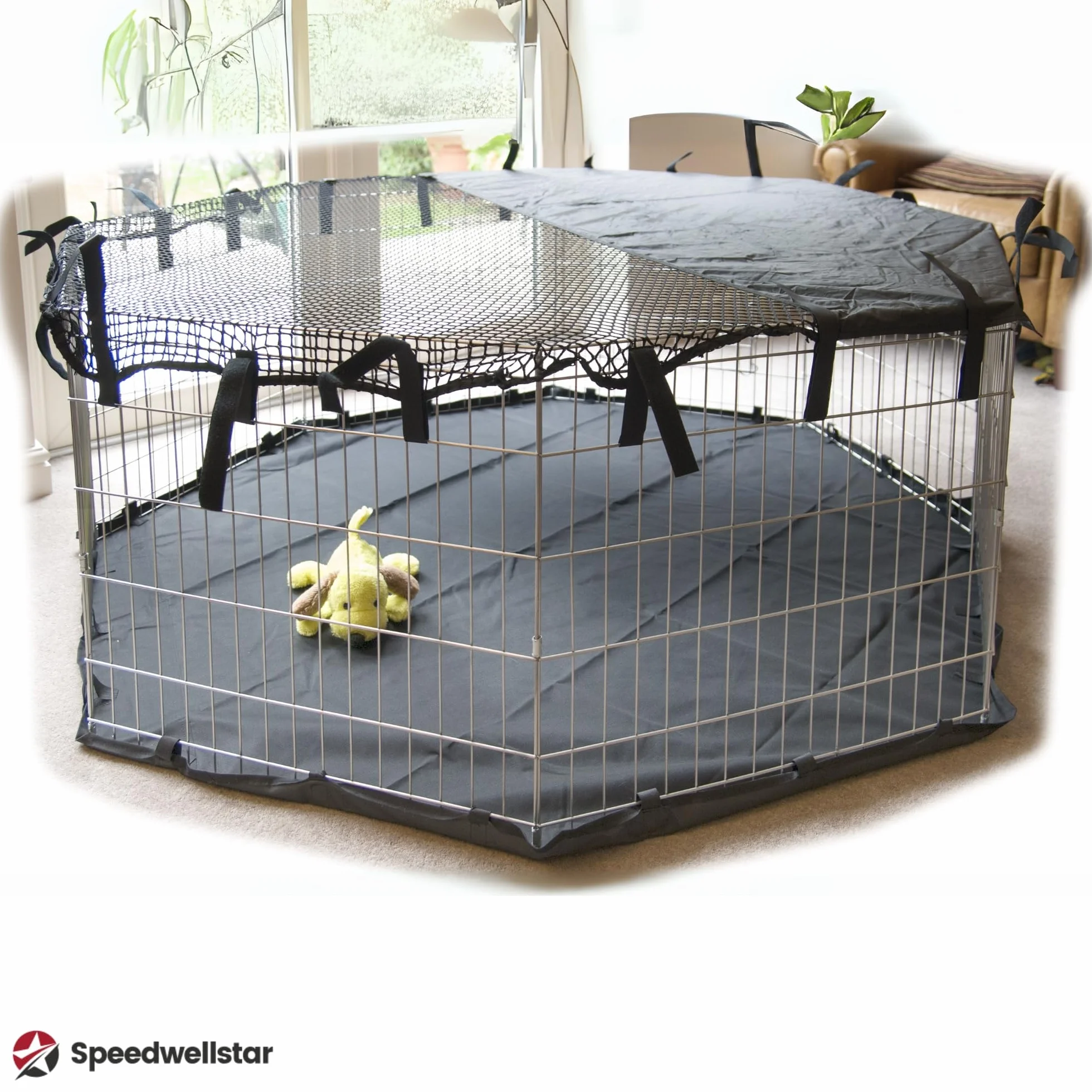 Speedwellstar Cage Chien Course Ombre Soleil Stylo Housse Animal de Compagnie