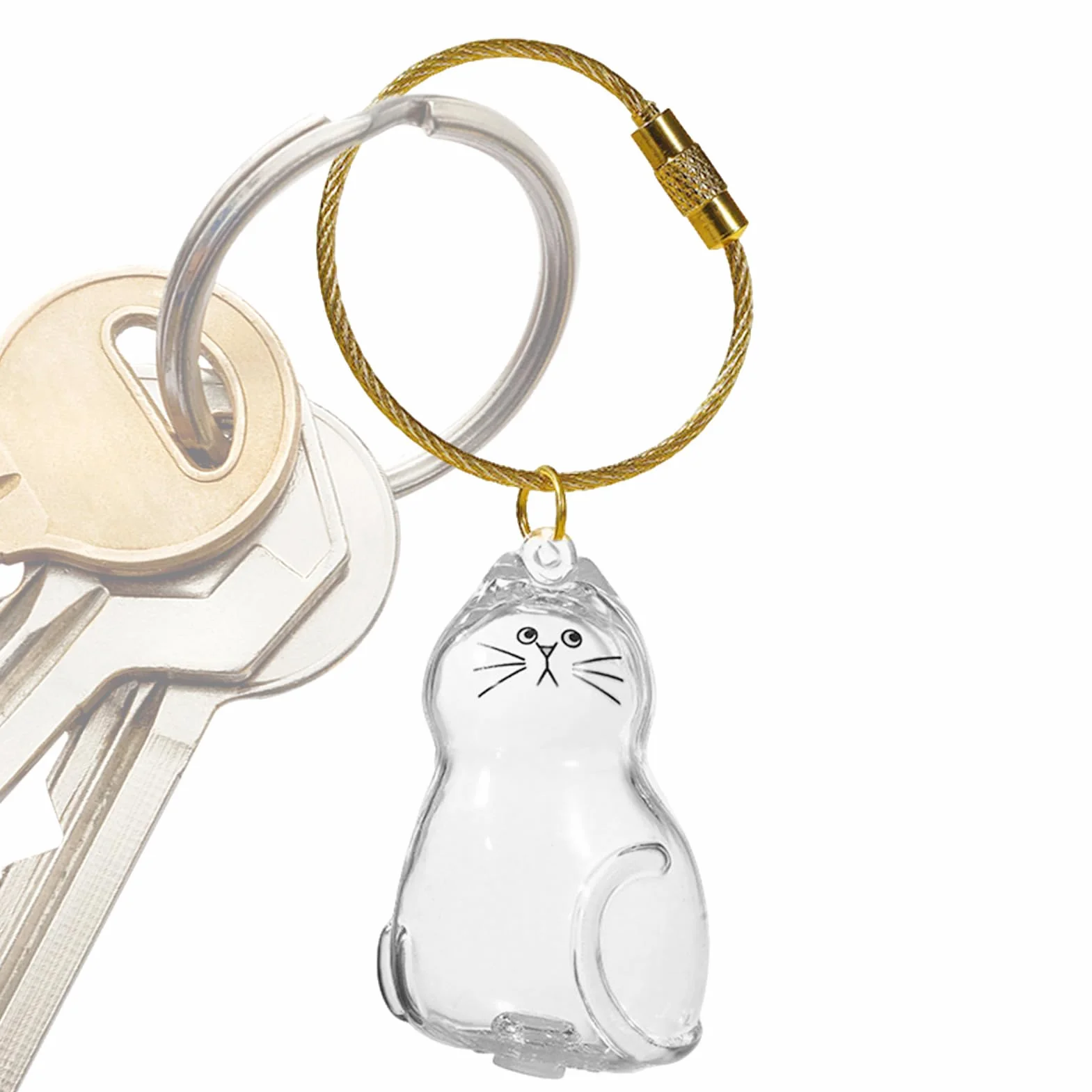 Bouteille de rangement poils chat porte-clés récupération poils chien transparent portable