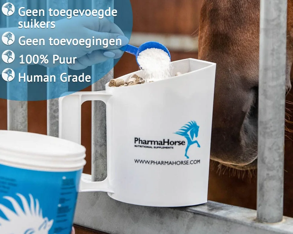 PharmaHorse Glucopro Supplément Cheval 1000g MSM Vitamine C Glucosamine Collagène sans Sucre