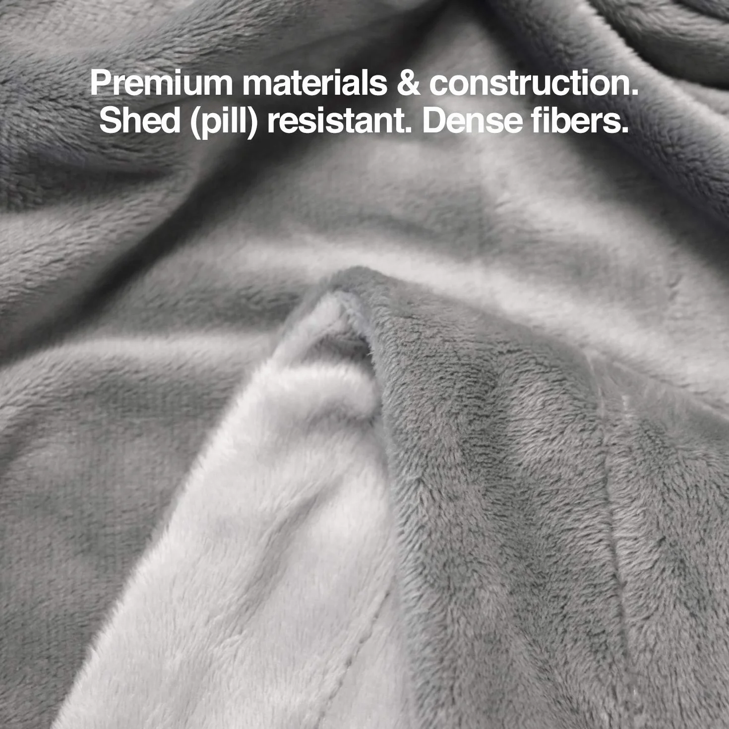 PetFusion Couverture pour Chien Premium 112x86 CM Peluche Micro Gris 100% Polyester