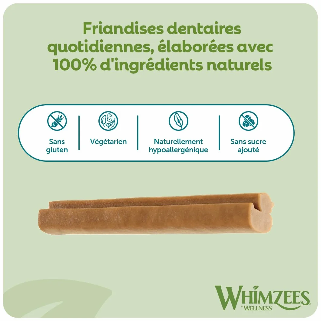 WHIMZEES Bâtonnets pour Chiots XS/S 28 Pièces Friandises Naturelles sans Céréale Végétariennes