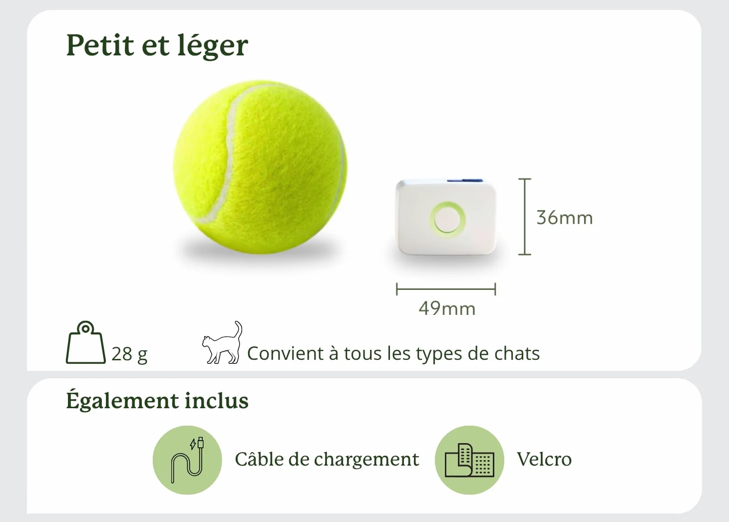 Lilcat 2 GPS et Tracker d'activité pour Chats | Imperméable, léger, résistant aux Chocs | Suivi GPS en Direct et Historique de localisation | Compteur de Pas et Moniteur d'activité | Fabriqué en