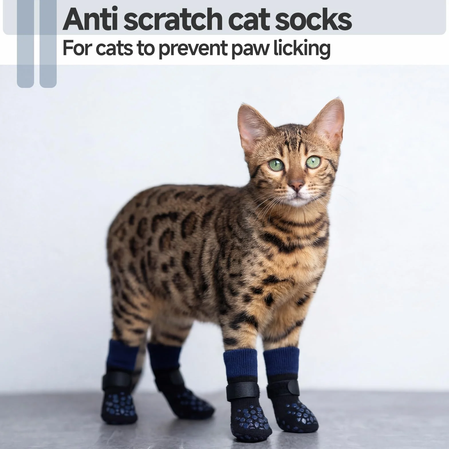 PUMYPOREITY Chaussettes pour Chats, Protection Coussinet Chien Pattes Antidérapante Chaussures Hiver Chiens Noire XS