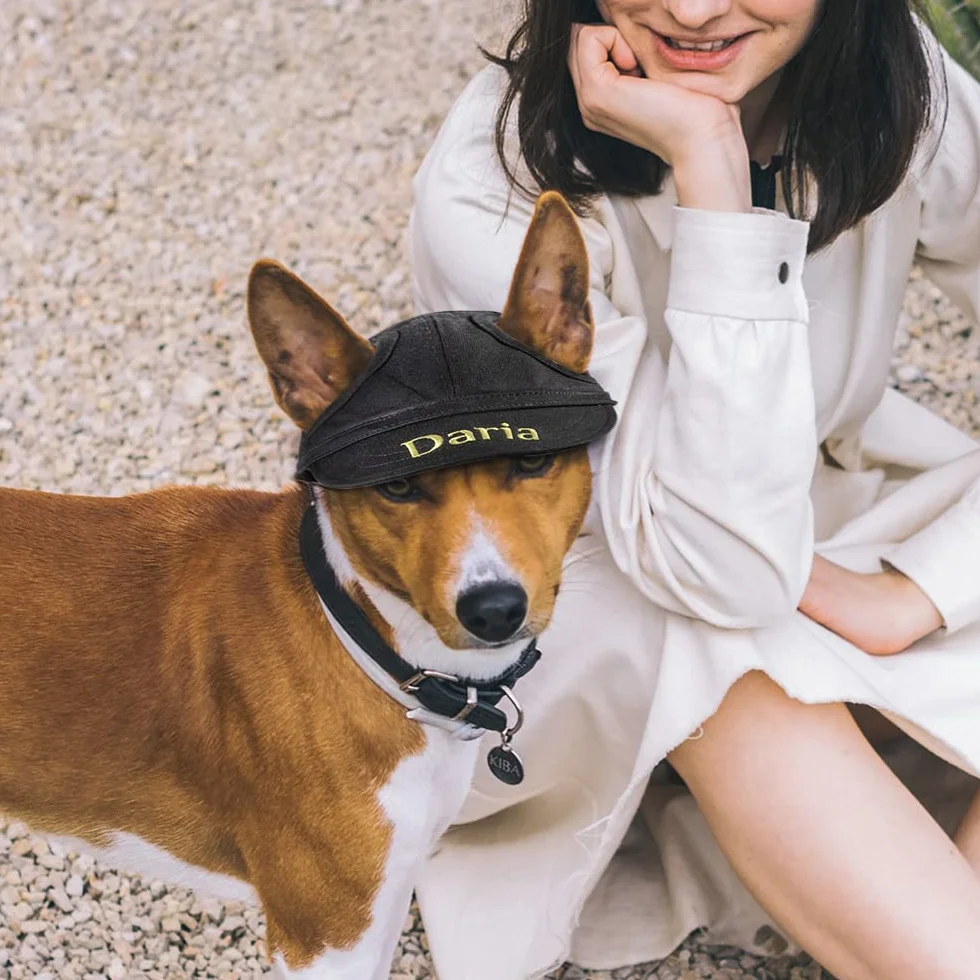 Chapeau d'été personnalisé pour Chien et Chat | Casquette de Baseball avec nom brodé | avec Trous d'oreilles