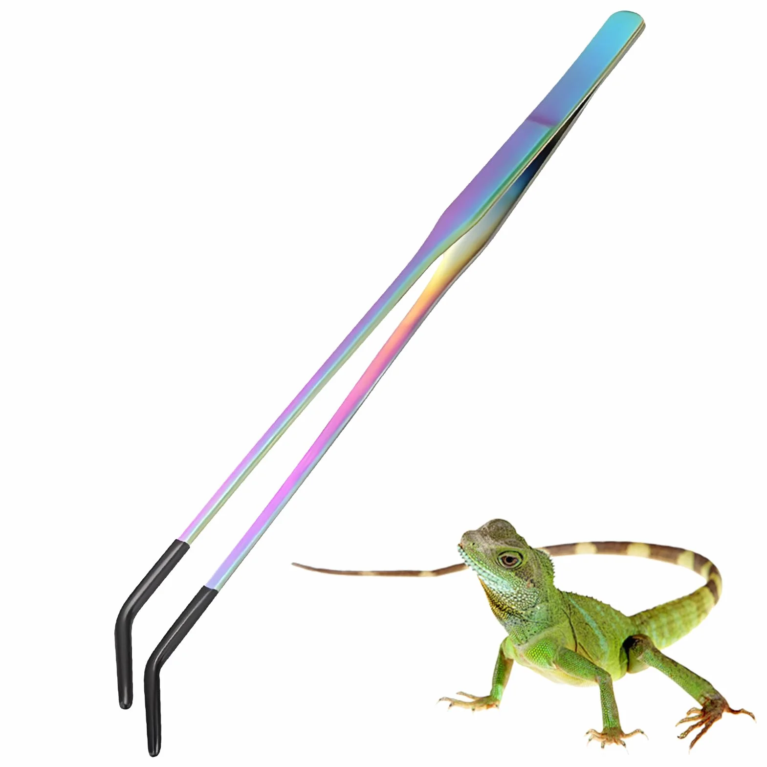 Pinces pour terrarium en silicone antidérapant - Outil de manipulation pour reptiles serpents araignées