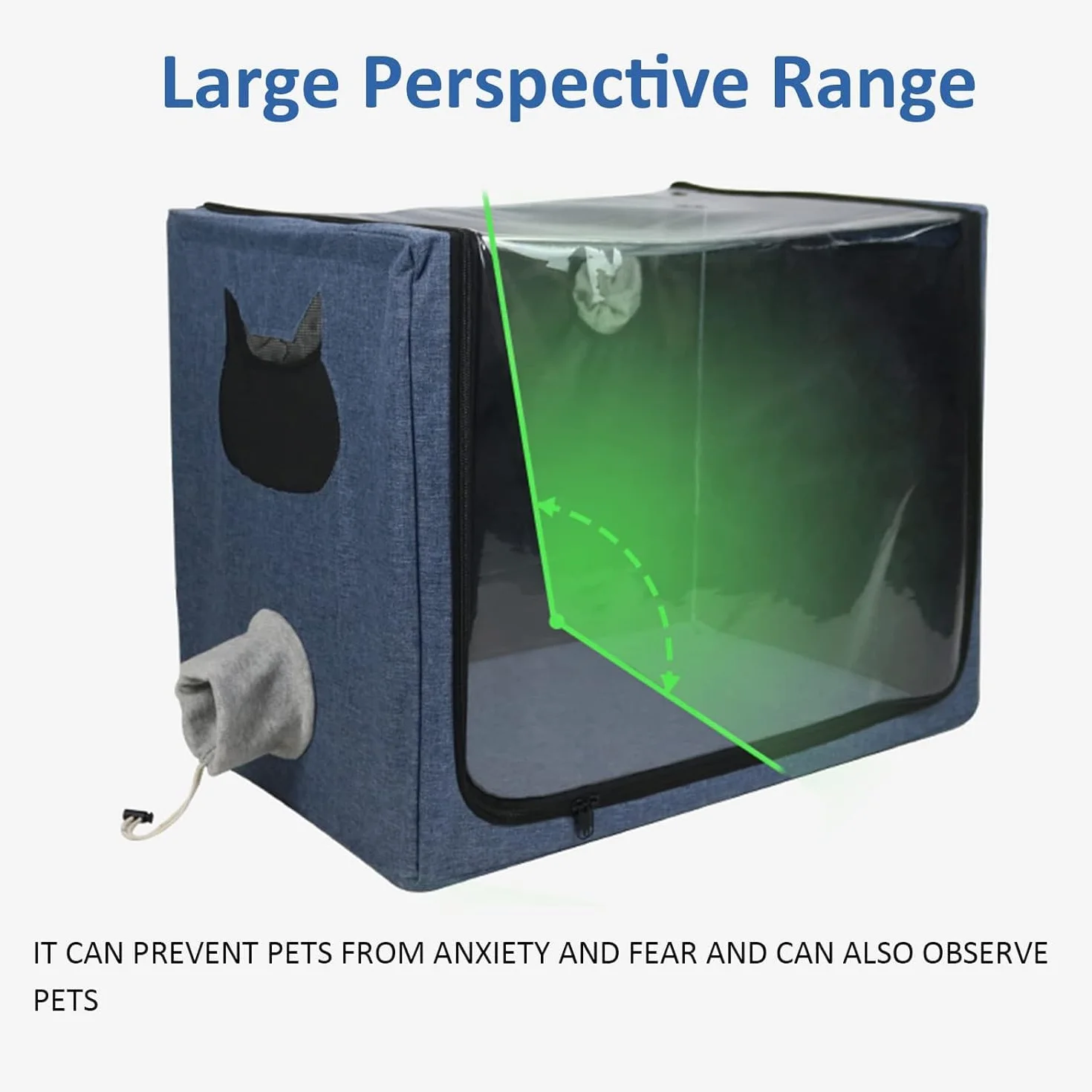 Boîte d'Atomisation Animaux Compagnie, Cage ICU Oxygène Chat Chien Pliable Traitement Respiratoire