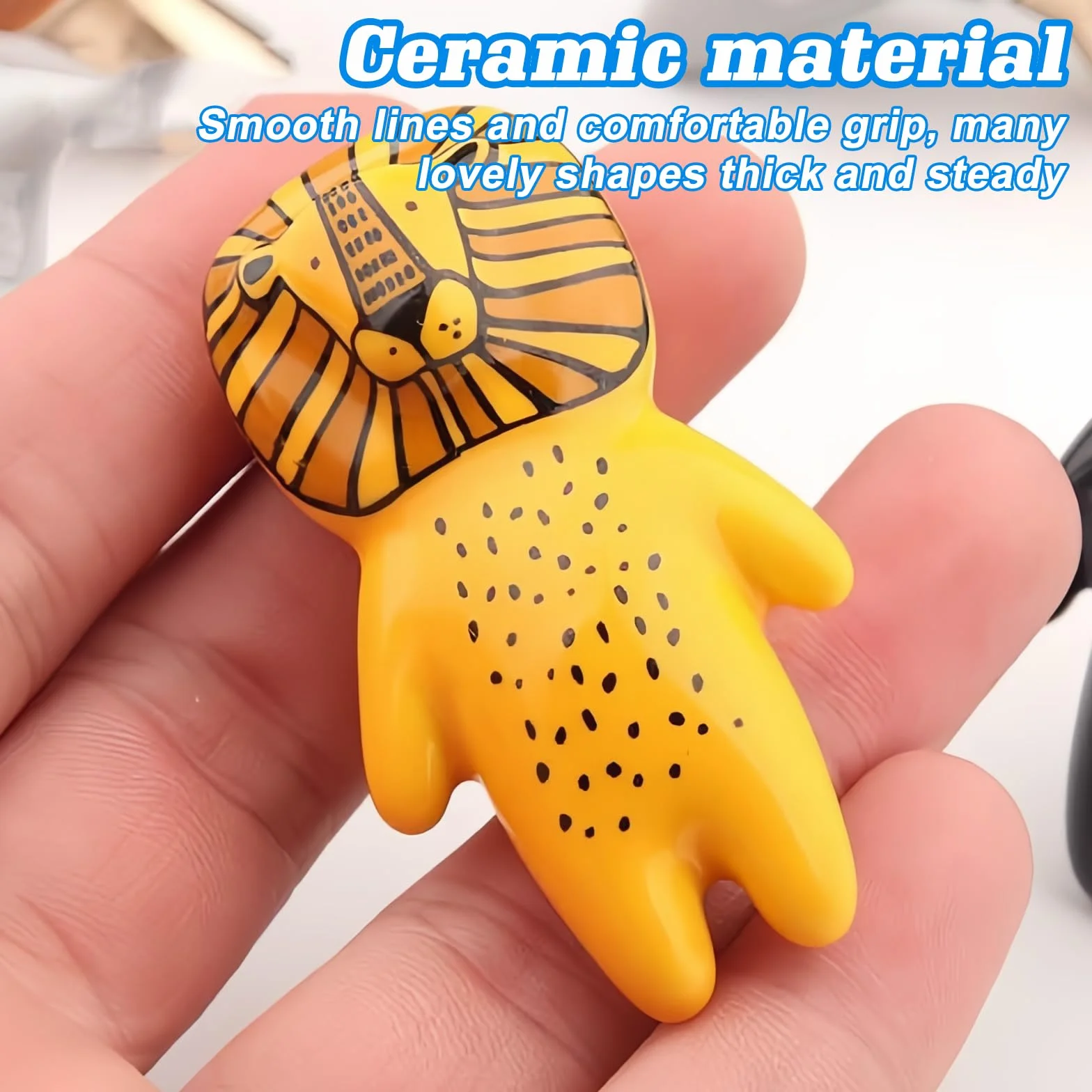Boutons d'armoire animaux en céramique 4 pièces Poignées de tiroir pour cuisine