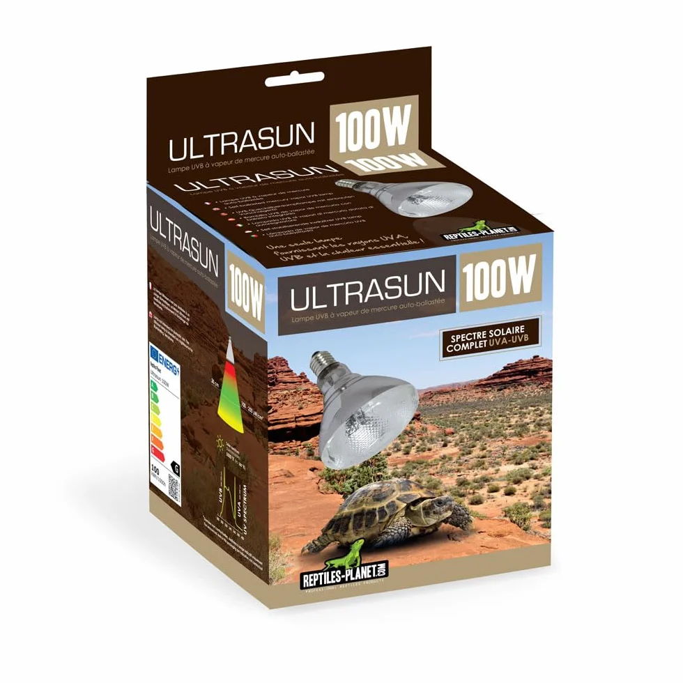 Reptiles Planet Ultrasun 100 W Ampoule UVA UVB pour Reptiles