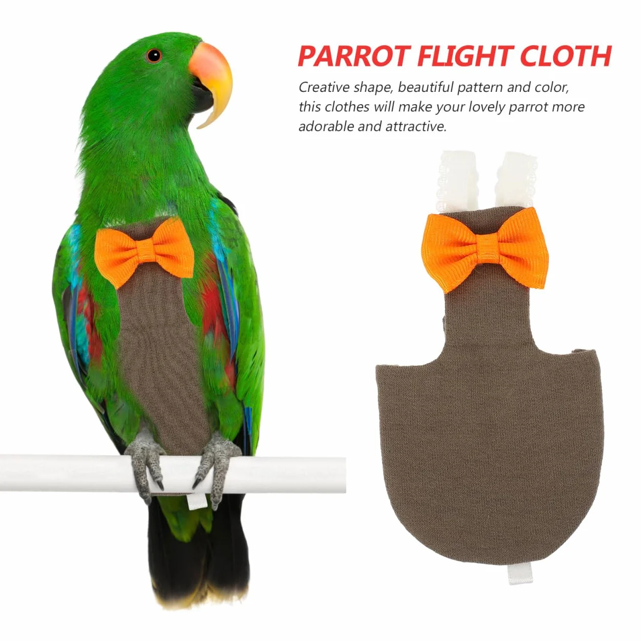 Couches Lavables pour Perroquets Respirantes Réutilisables Vêtements d'Oiseaux Protecteurs 2.36x0.20x4.72 Pouces