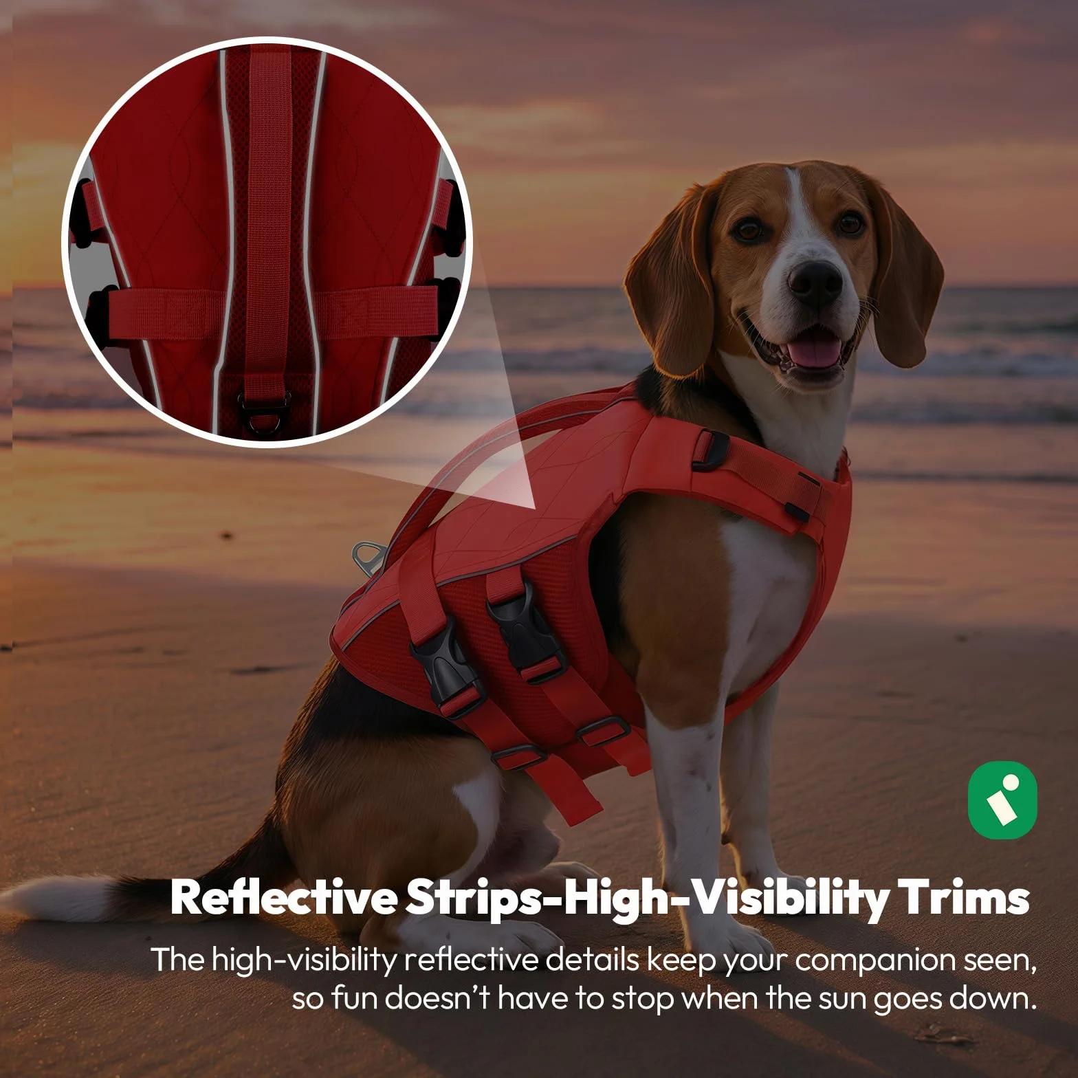 KONVINIT Gilet de Sauvetage pour Chien - Gilet de Flottaison Réglable avec Poignée et Bandes Réfléchissantes