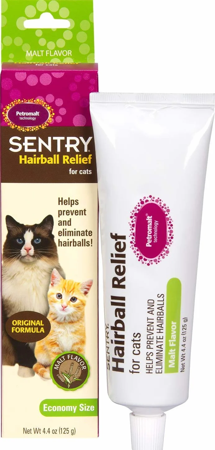 Sentry PETROMALT HAIRBALL RELIEF For Cats 4.4 oz Malt Flavor 2 Pack