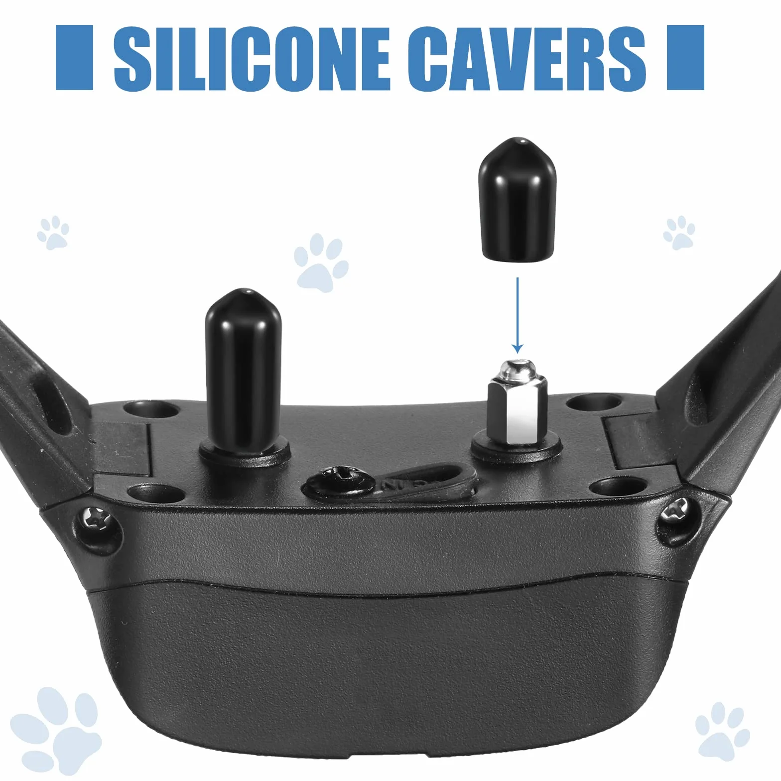Colliers de dressage chien points de contact supplémentaires 12 pièces rechange griffes capuchons caoutchouc conducteur