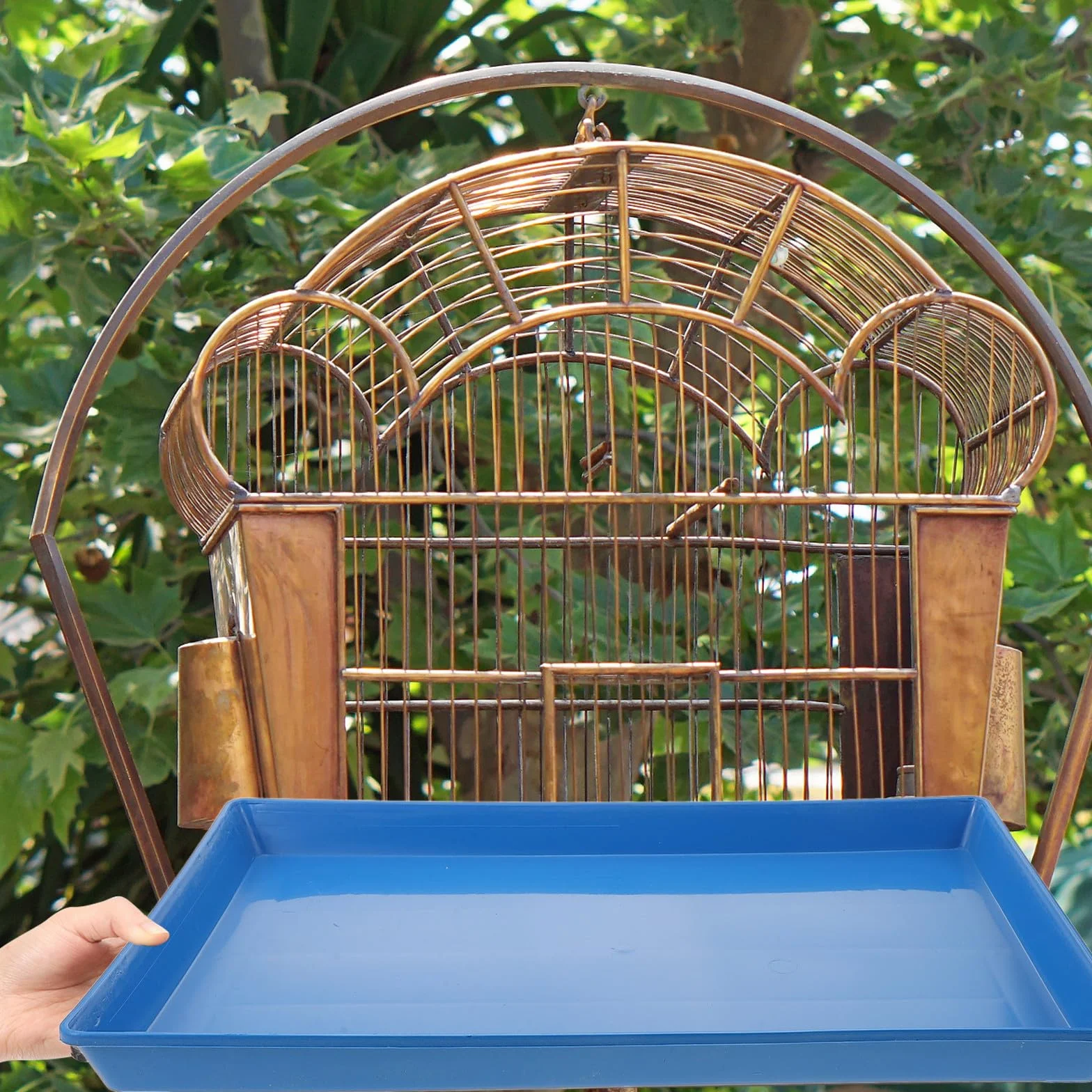 Plateau en Plastique Épais pour Cage d'animal, Bac à Déjections pour Chien et Lapin, Facile à Remplacer, Adapté pour Cage d'animaux Domestiques Bleu