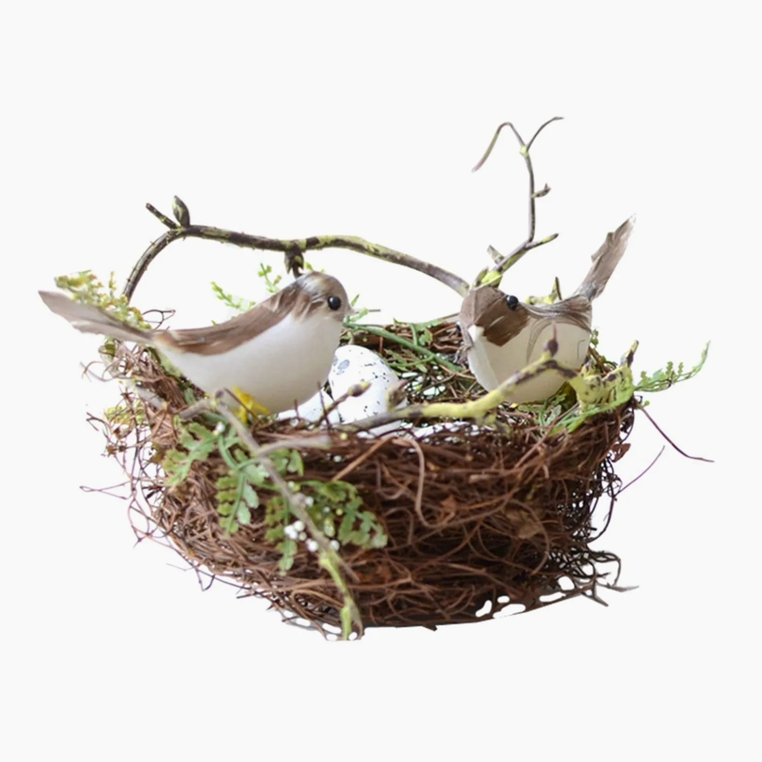 Nichoir Oiseaux Perroquet Artificiel Nid d'oiseaux Canaries avec œufs décoratifs, Cage d'oiseaux nichoirs naturels, 11x5cm, 13x7cm (Size : 11x5cm)