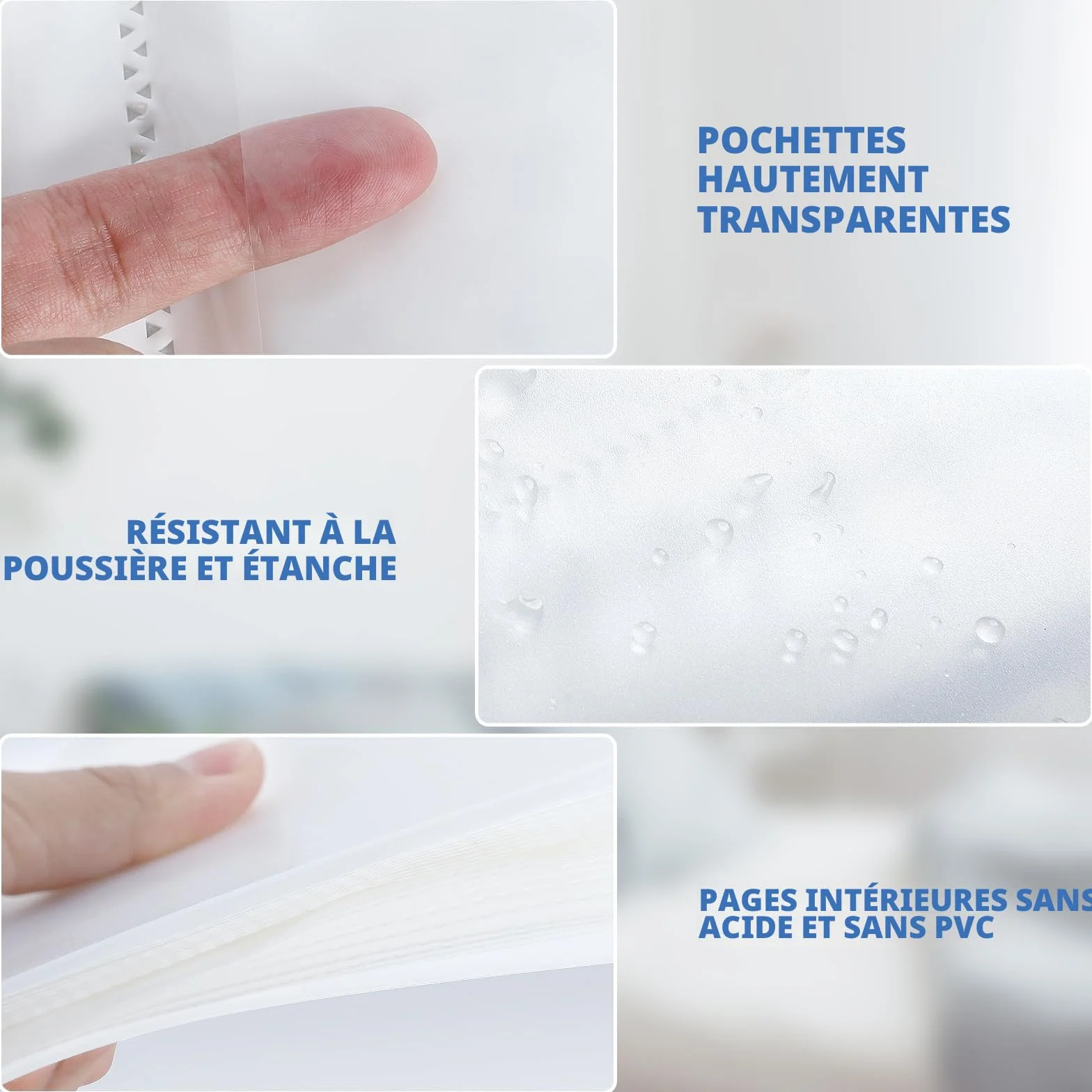 Album Photo Pochette 40 Pages, 80 Photos 10x15, Livre Photo avec Housse de Protection, Blanc