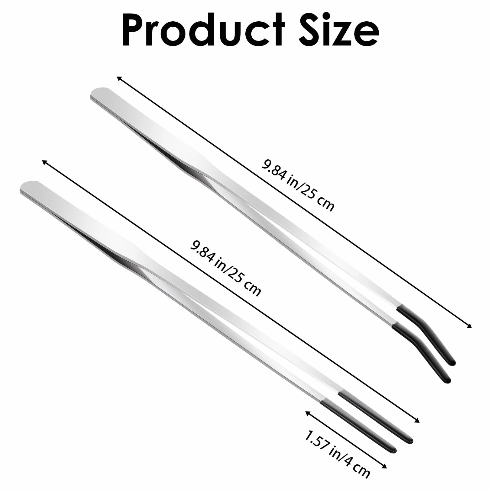 Lot de 2 pinces extra longues en acier inoxydable pour reptiles aquarium terrarium
