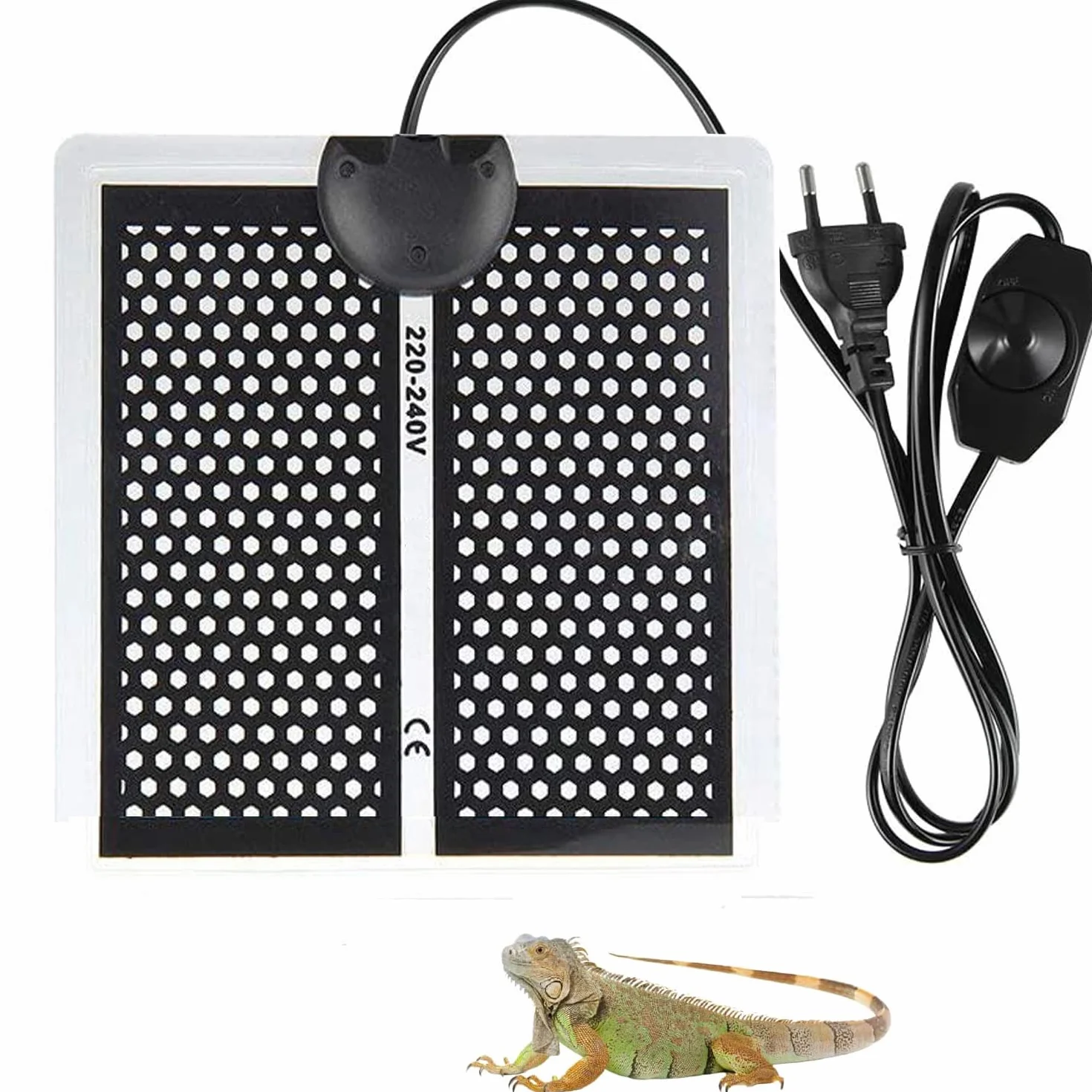Tapis Chauffant Reptile Terrarium Réglable Contrôle Température 5W 14x15cm