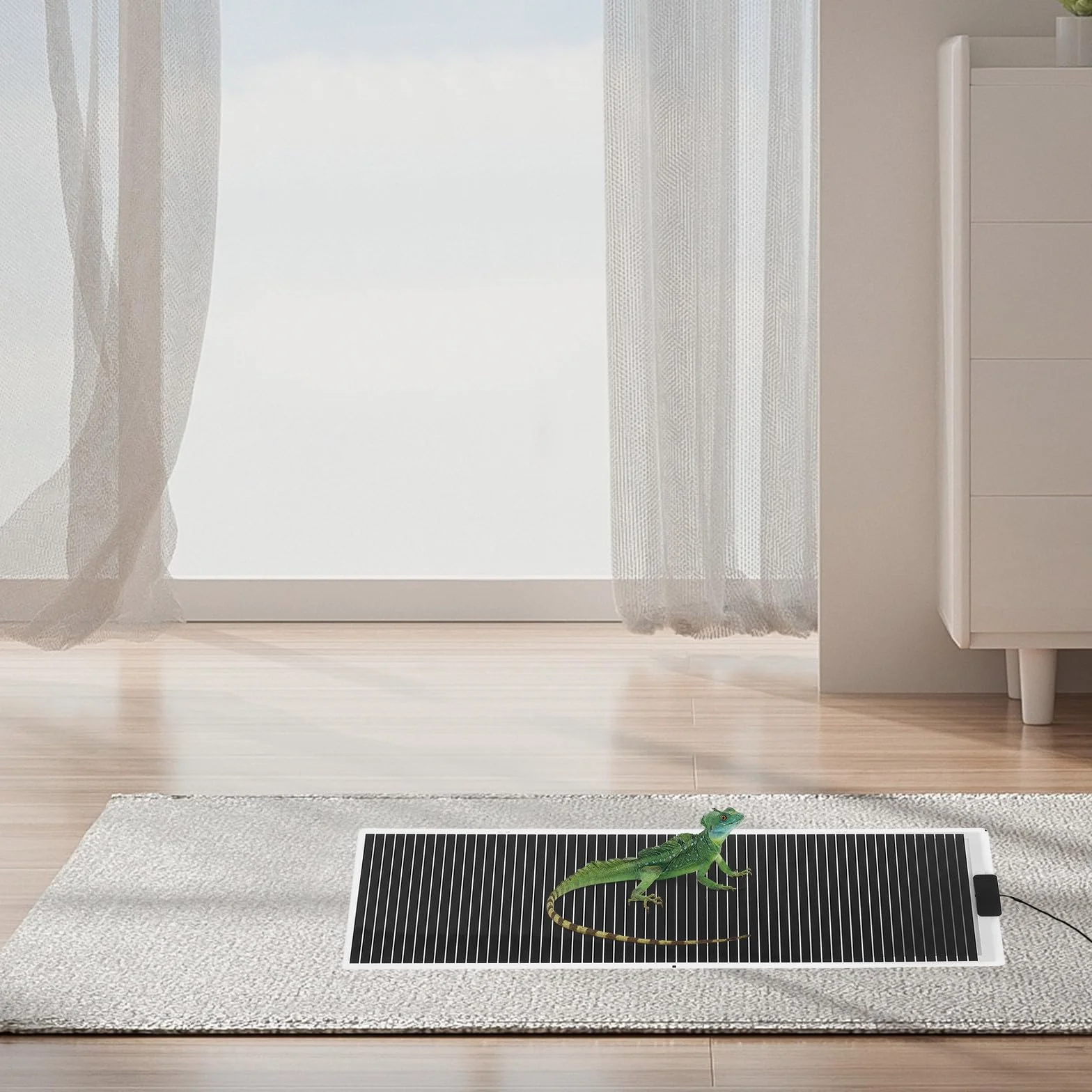 Toddmomy Tapis Chauffant pour Terrarium Reptiles 28x80 cm 45W avec Régulateur de Température