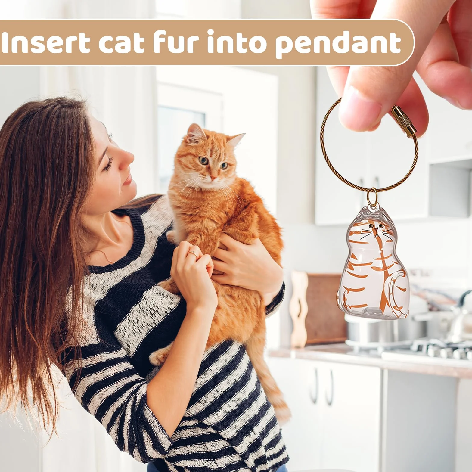 Médaille Souvenir Poils de Chat, 6 Pièces Médaillon à Remplir, Bijoux Funéraire pour Animaux