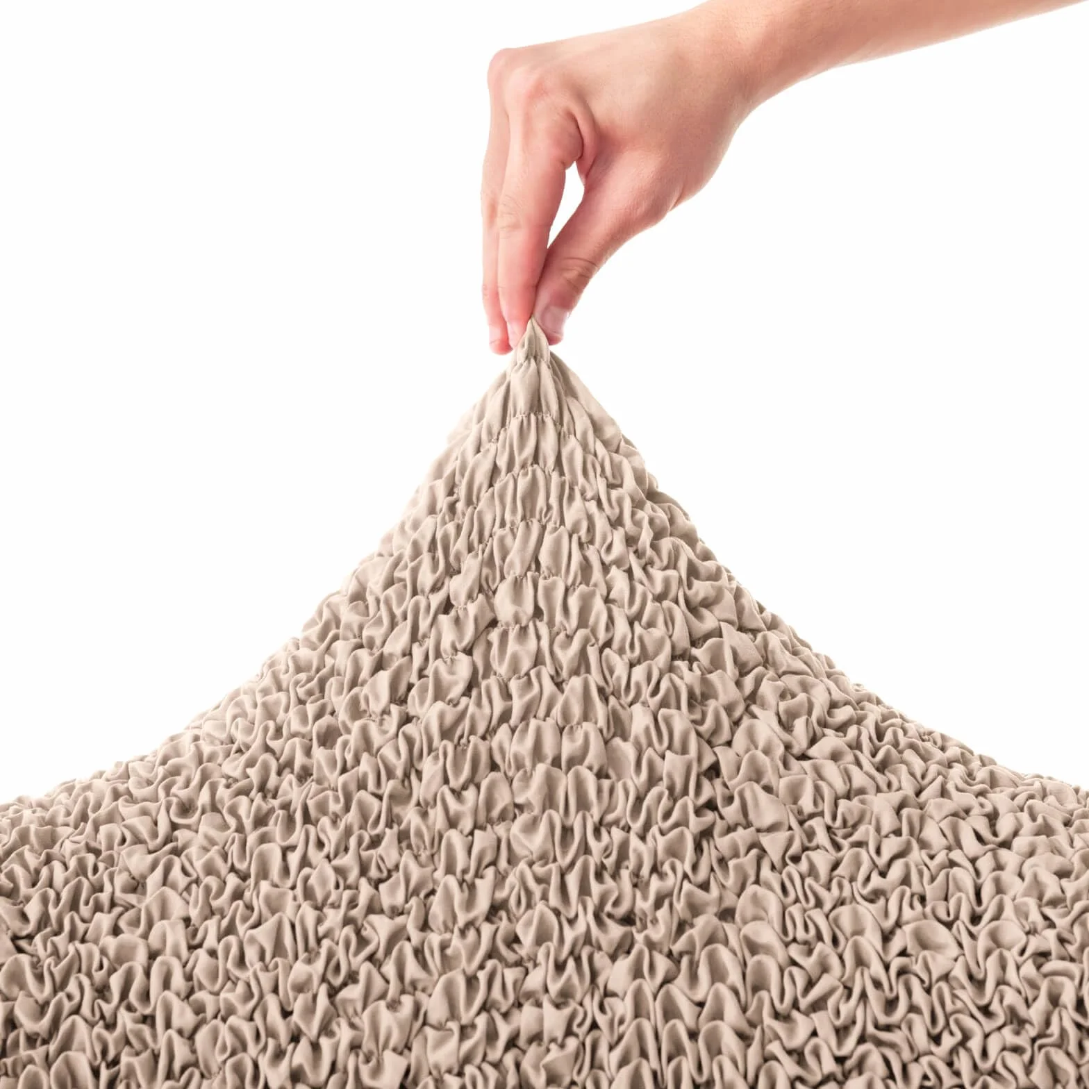 Housse de tête de lit et Tour de lit 2 Personnes Microfibre Unie Anti-Rayures Lavable Machine Oeko-TEX Taupe