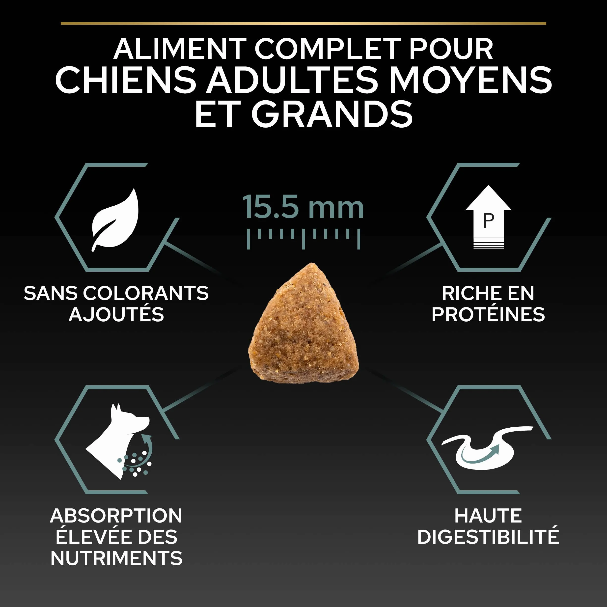 PURINA PRO PLAN Croquettes sans céréales pour chien adulte grande taille Digestion Sensible Dinde 12kg
