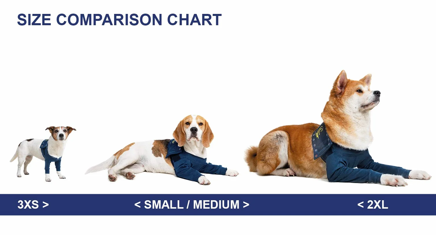 MPS Medical Pet Shirt TAZ2 Double Manches de Patte Avant pour Chiens Bleu