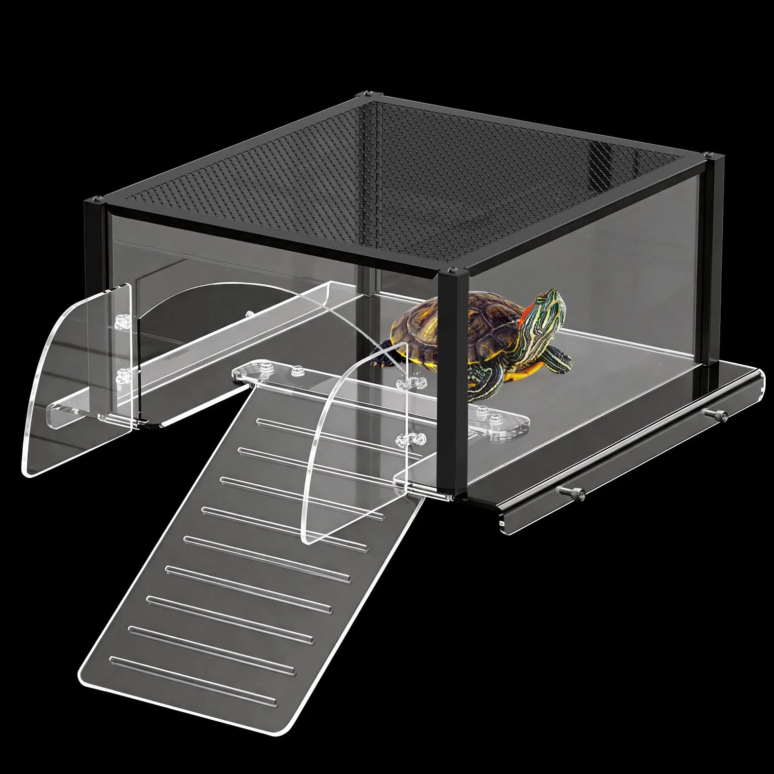 Plateforme pour tortues aquatiques 200L avec rampe, accessoire réservoir