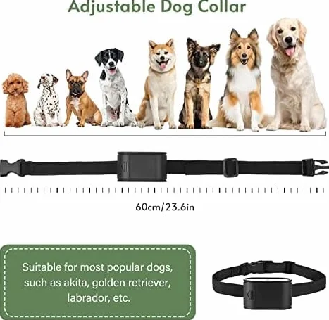 Clôture électrique pour Chien, Système de Confinement Souterrain avec Fil 300 m, Collier Imperméable