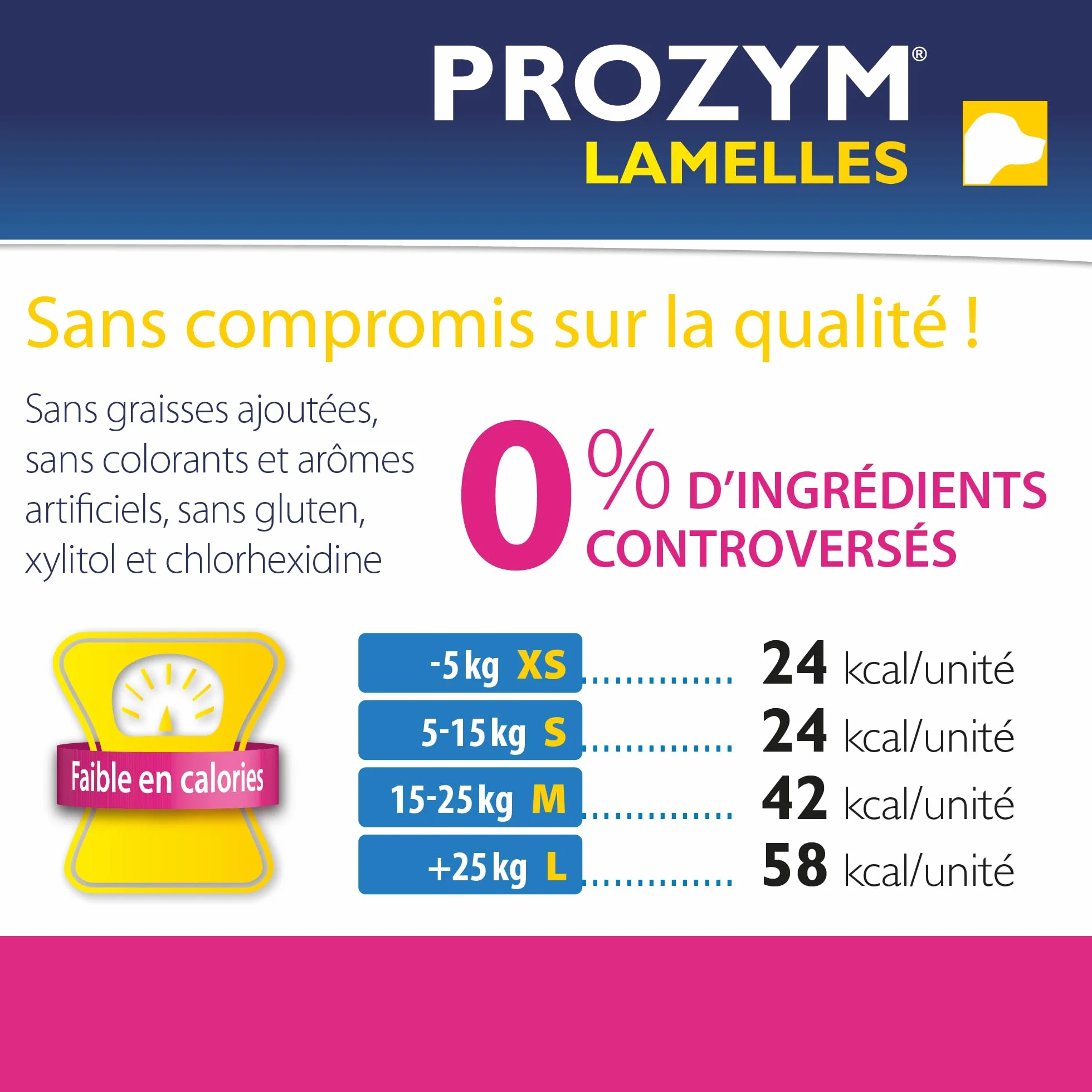 Prozym Lamelles Chiens Soin Dentaire Anti-tartre Anti-Plaque Haleine Fraîche (S)