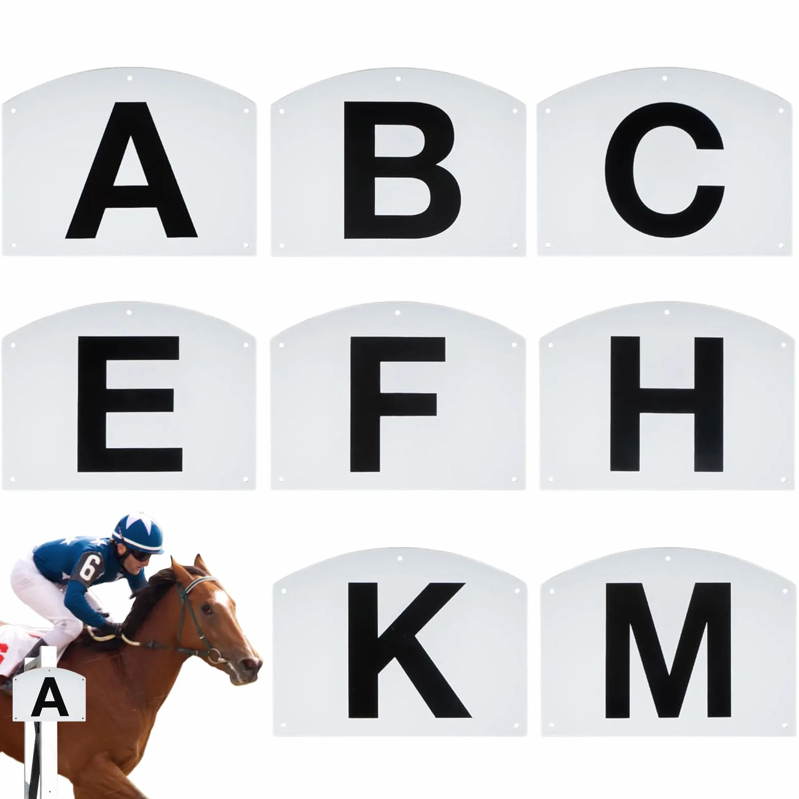 Dressage Markers 8 Pieces Sturdy Letter Marks Complete Set