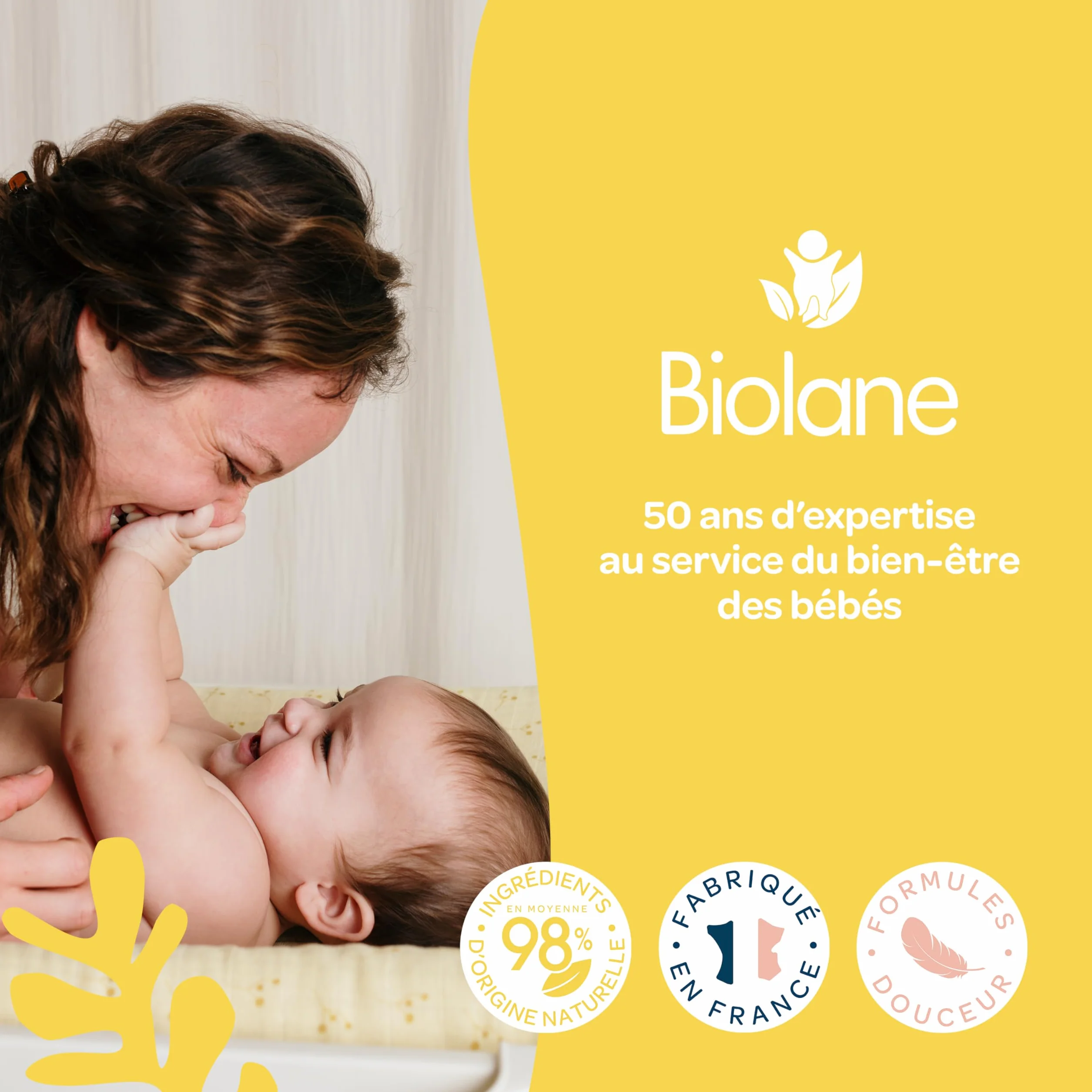 BIOLANE Liniment oleo calcaire Bébé Nettoyant sans rinçage 99% Origine naturelle Peaux Sensibles 700ml Fabriqué en France