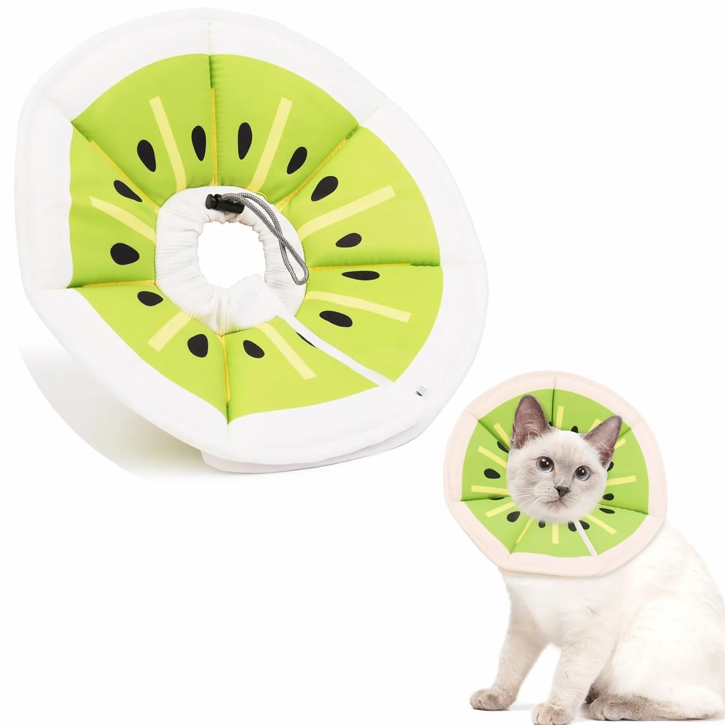 MEISO Collier Anti Léchage Réglable pour Chat, Collier de Protection Récupération après Chirurgie (M)