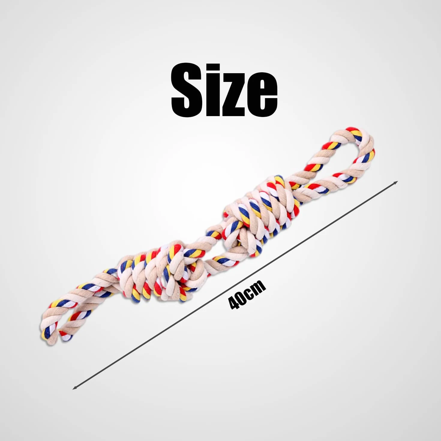 Corde de 40 cm pour Chien - Jouet Durable à Mâcher pour Petite et Moyenne Taille