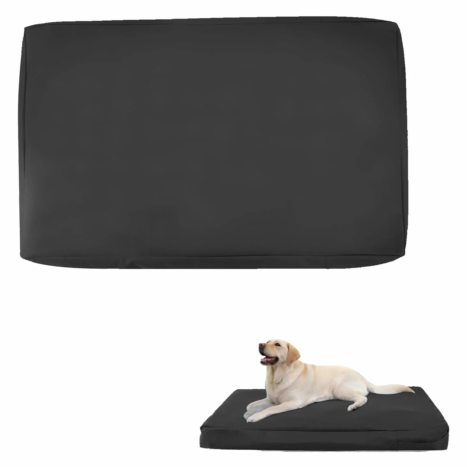 Housse de lit pour chien imperméable lavable amovible avec fermetures éclair