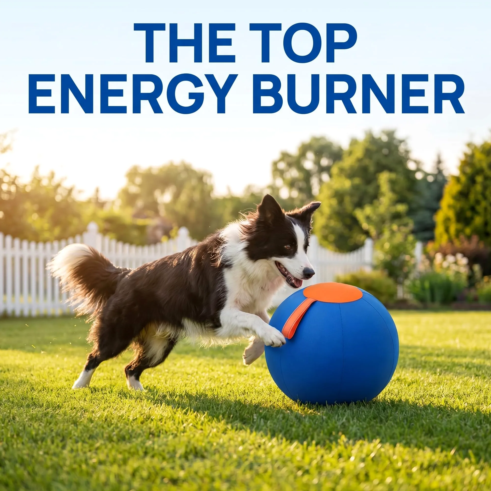 Ballon Chien Interactif Ultra-Résistant - Ballon Increvable pour Chien Actif, Jouet Indestructible Grande Taille pour Extérieur, Stimule l'Instinct de Poursuite (A, 55cm)