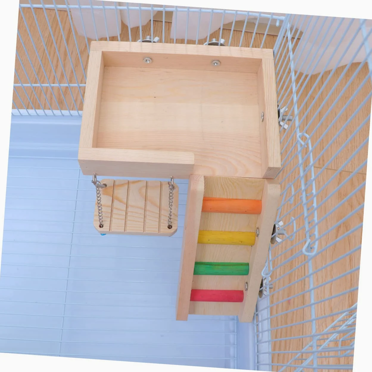 Beaupretty Jouet Échelle pour Animaux, Balançoire à Oiseaux, Matériau Sûr, Grand Format, Jeu D’Escalade pour Hamster et Perroquet, Accessoire Ludique pour Cage D’Oiseaux, Petits Animaux