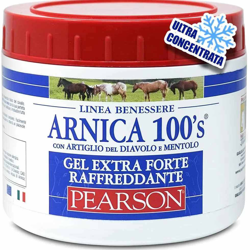 ARNICA 100'S Arnica Gel Rafraîchissant Extra Fort Pearson 500ml Crème à l'Arnica Gel Fort Griffe du Diable et Menthol Pommade Défatigante Relaxante