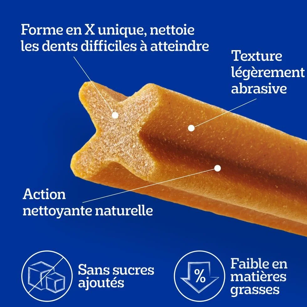 PEDIGREE DENTASTIX 56 Bâtonnets à Mâcher pour Petits Chiens 5-10kg, Saveur Poulet et Bœuf