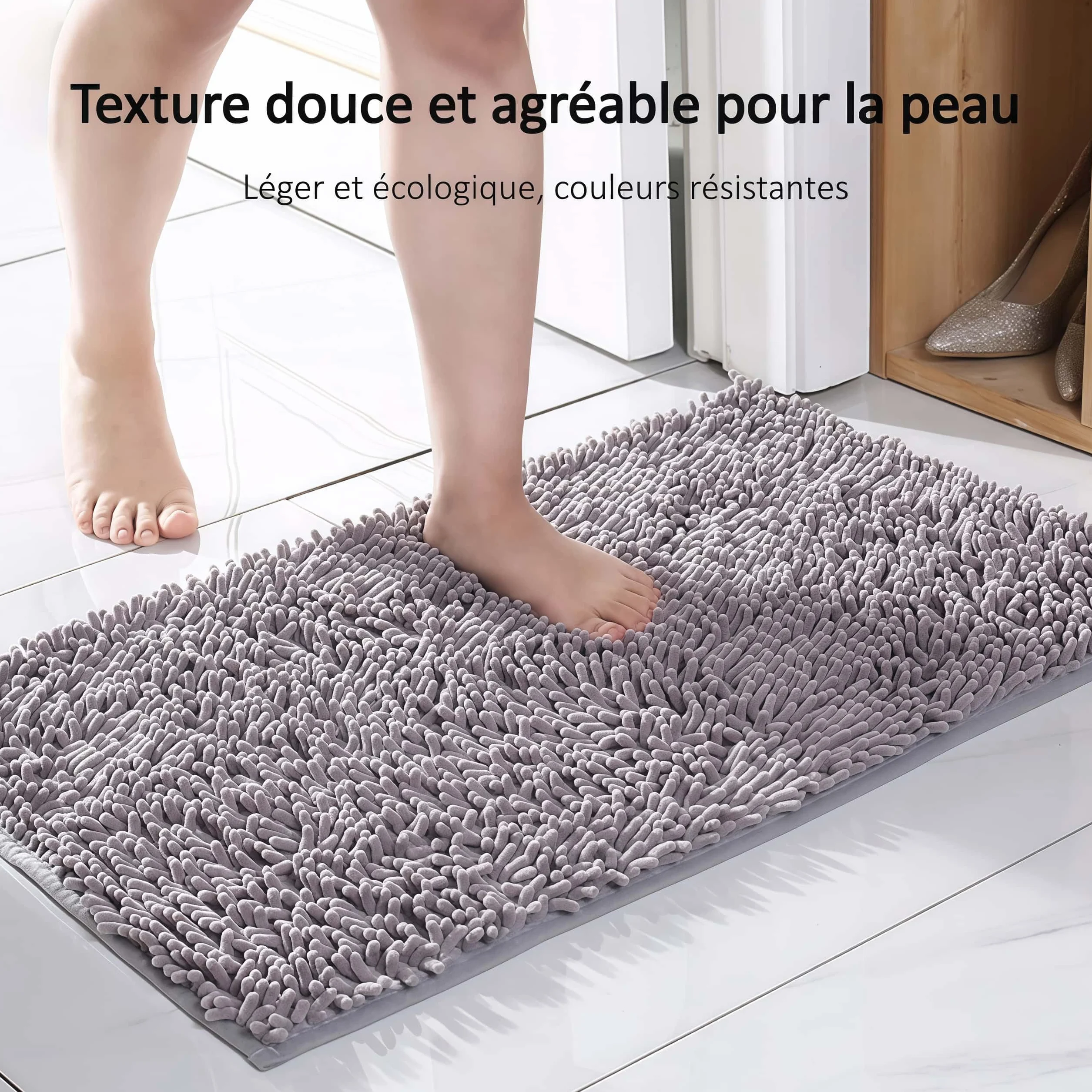 Ovanor Tapis Ultra-Absorbant Pattes d'Animaux 50x80CM Brun