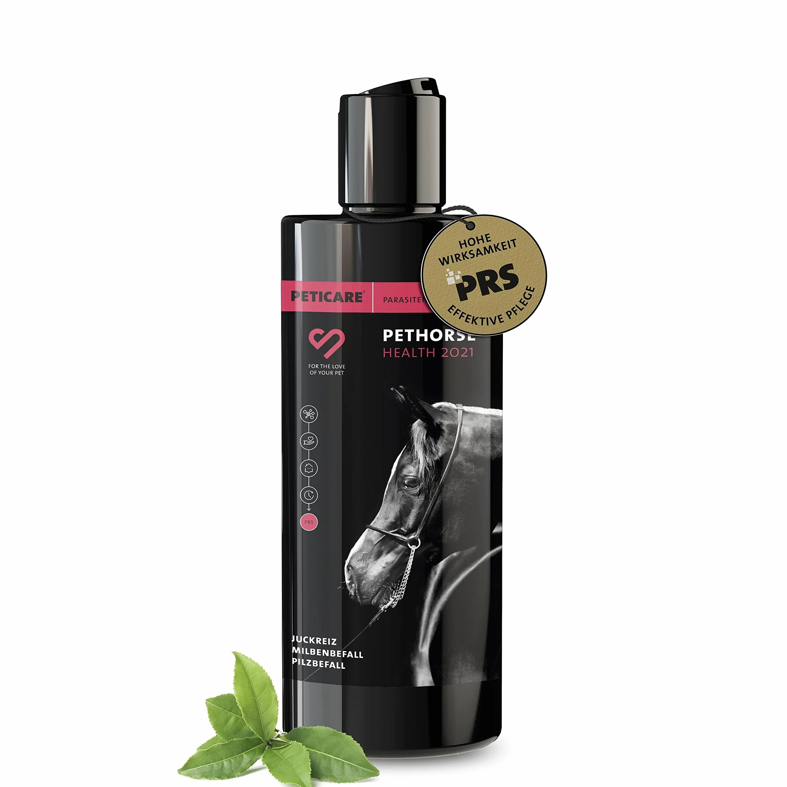 Peticare Shampoing Anti-Acariens Anti-Puces Chevaux Soin Peau Sensible