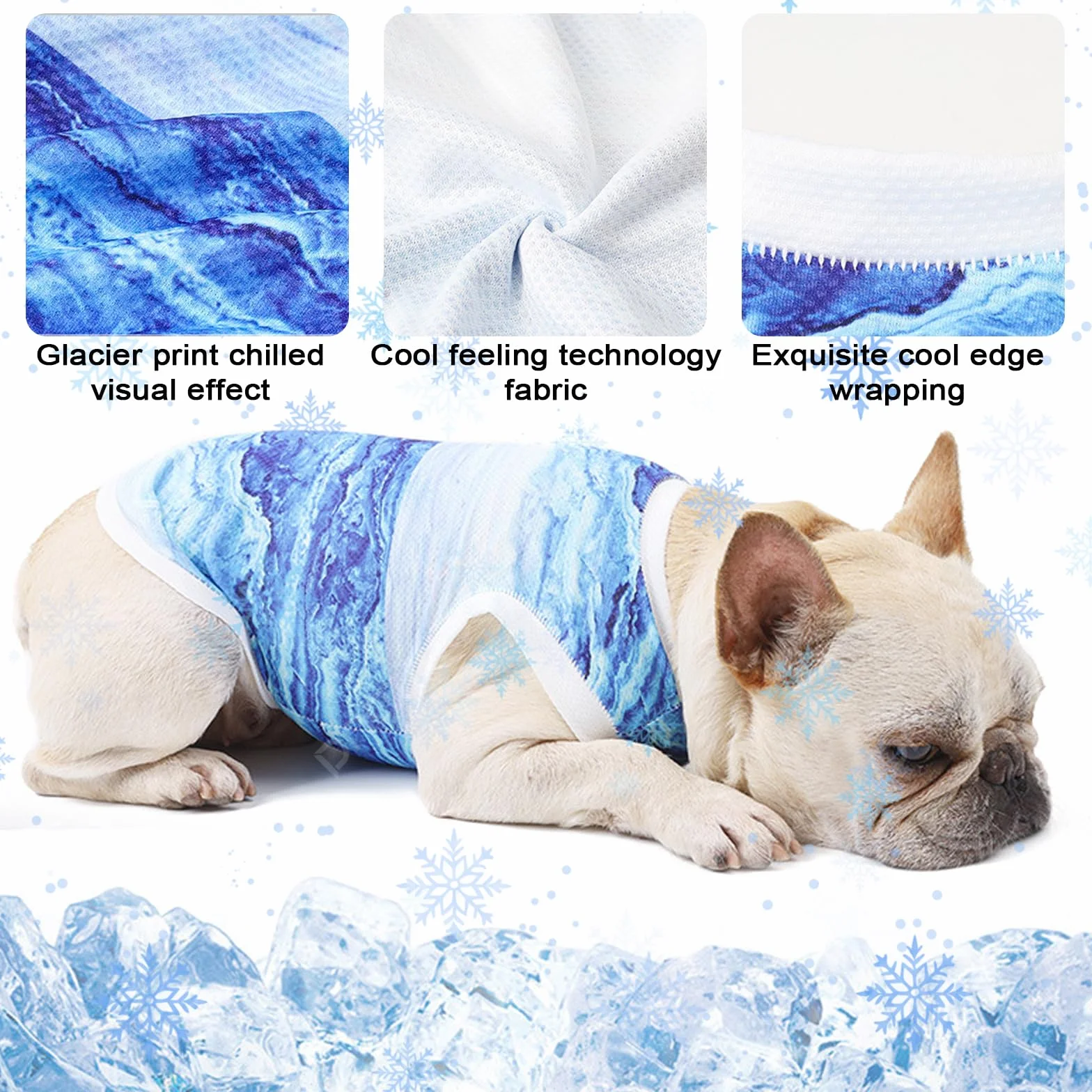Gilet Rafraîchissant pour Chien, Veste de Refroidissement Respirante Manteau Protection Contre Le Soleil Activités Extérieures
