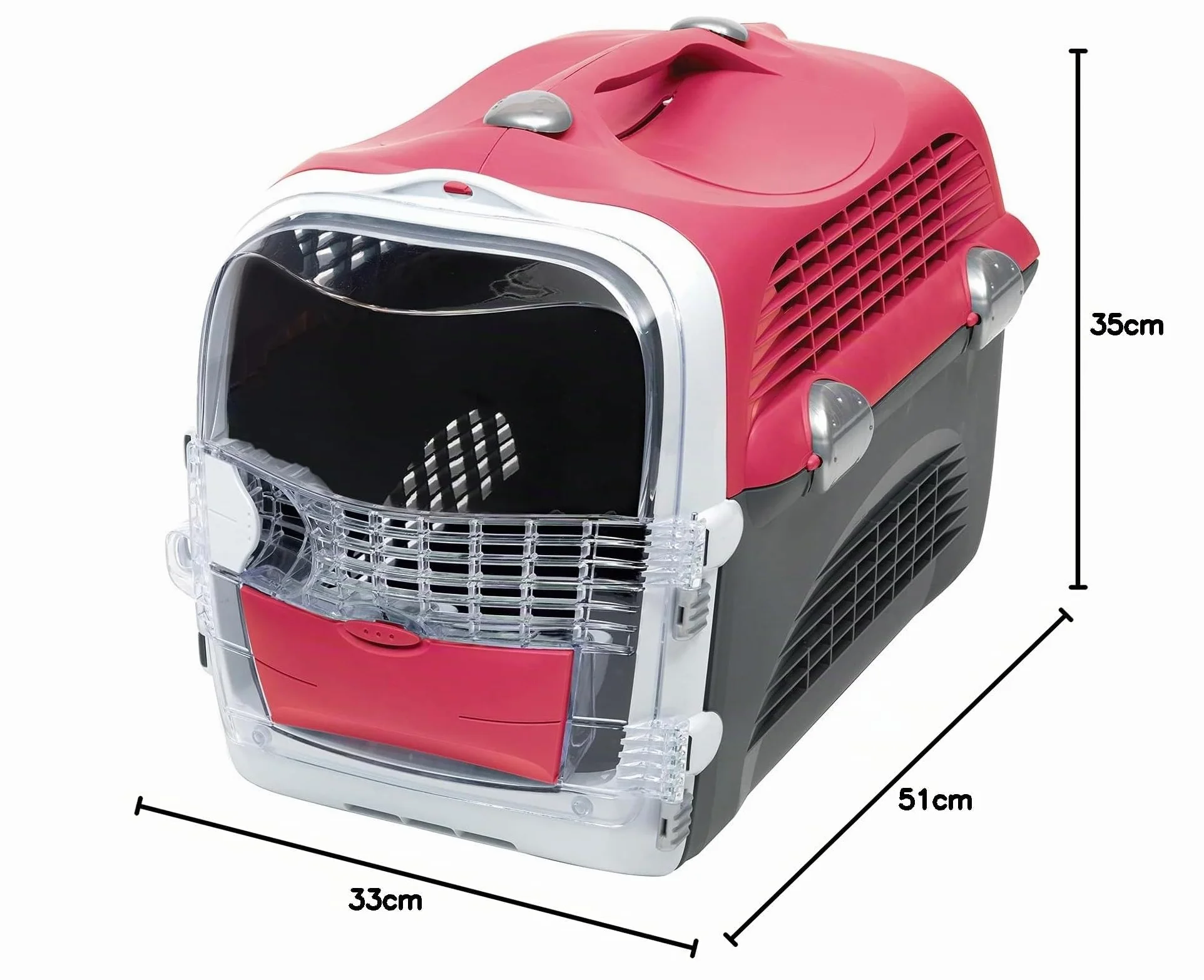 Catit Cage de Transport Cabrio pour Chat Rouge Cerise